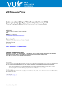 Update over de behandeling van Whiplash Associated Disorder